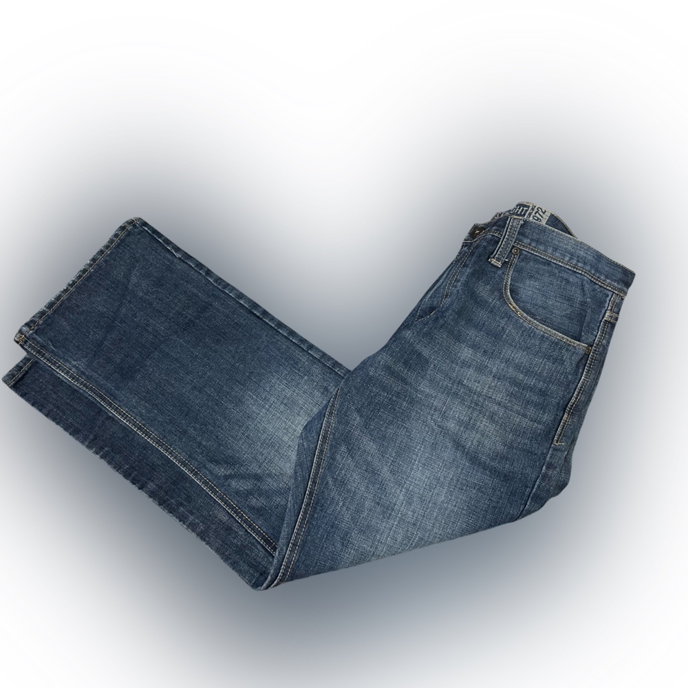 Men's OP Slim Straight Blue Denim Jeans 34x30